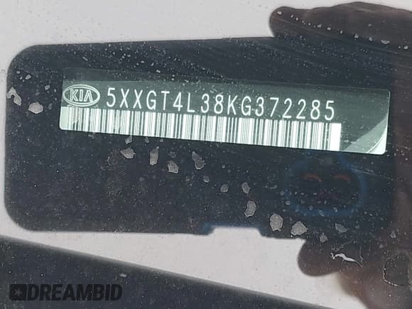 ✅ 2019 Kia Optima S • VIN: 5XXGT4L38KG372285 • Lot: 43799919. Listed on IAAI with 79,062 mi. Free auction sales archive from the USA and detailed vehicle history report at DreamBid. Image 9.