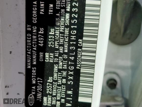 ✅ 2017 Kia Optima LX • VIN: 5XXGT4L31HG152320 • Lot: 91939425. Wystawiony na Copart z przebiegiem 149 683 mil. Bezpłatny archiwum sprzedaży aukcyjnych z USA i szczegółowy raport historii pojazdu na DreamBid. Zdjęcie 12.