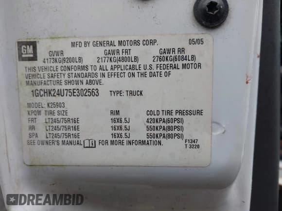 ✅ 2005 Chevrolet Silverado 2500HD Work Truck • VIN: 1GCHK24U75E302563 • Lot: 42897535. Wystawiony na IAAI z przebiegiem 224 776 mil. Bezpłatny archiwum sprzedaży aukcyjnych z USA i szczegółowy raport historii pojazdu na DreamBid. Zdjęcie 9.