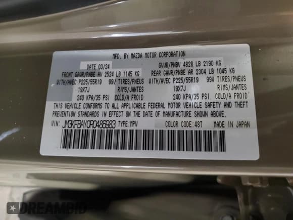 ✅ 2024 Mazda CX-5 Carbon Edition • VIN: JM3KFBAY0R0486983 • Lot: 87256005. Listed on Copart with 22,960 mi. Free auction sales archive from the USA and detailed vehicle history report at DreamBid. Image 13.