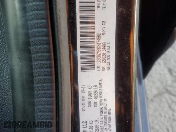 ✅ 2012 Dodge Avenger SE • VIN: 1C3CDZAB3CN174582 • Лот: 42687375. Опубликован ранее на Copart с пробегом 208 097 миль. Бесплатный доступ к архиву аукционных продаж из США и подробный отчёт об истории автомобиля на DreamBid. Изображение 12.