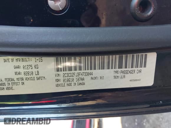 ✅ 2015 Dodge Challenger R/T Scat Pack • VIN: 2C3CDZFJ3FH733044 • Lot: 43436878. Wystawiony na IAAI z przebiegiem 53 386 mil. Bezpłatny archiwum sprzedaży aukcyjnych z USA i szczegółowy raport historii pojazdu na DreamBid. Zdjęcie 9.