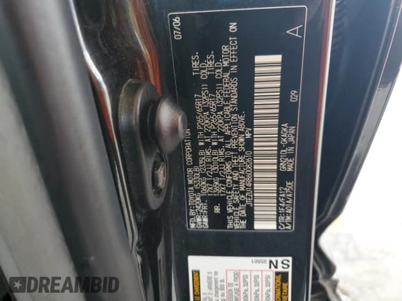 ✅ 2006 Toyota 4Runner SR5 • VIN: JTEZU14R860082610 • Lot: 80997485. Listed on Copart with 190,496 mi. Free auction sales archive from the USA and detailed vehicle history report at DreamBid. Image 13.