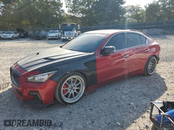 ✅ 2018 Infiniti Q50 Red Sport 400 • VIN: JN1FV7AP4JM640130 • Lot: 72069715. Wystawiony na Copart z przebiegiem 55 745 mil. Bezpłatny archiwum sprzedaży aukcyjnych z USA i szczegółowy raport historii pojazdu na DreamBid. Zdjęcie 1.