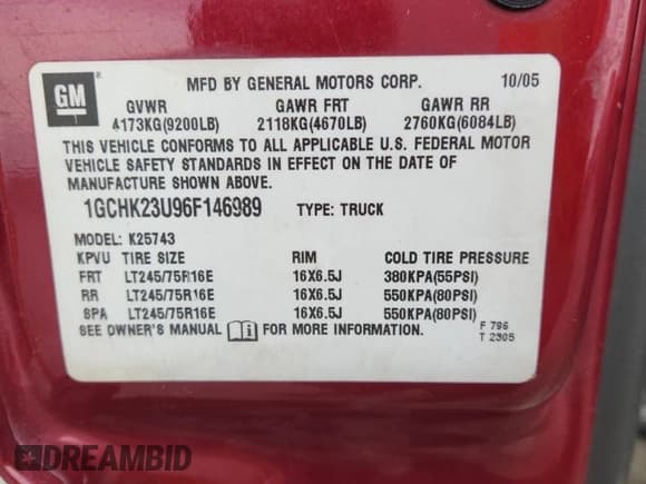 ✅ 2006 Chevrolet Silverado 2500HD LT2 • VIN: 1GCHK23U96F146989 • Lot: 62789965. Wystawiony na Copart z przebiegiem Nie podano. Bezpłatny archiwum sprzedaży aukcyjnych z USA i szczegółowy raport historii pojazdu na DreamBid. Zdjęcie 12.