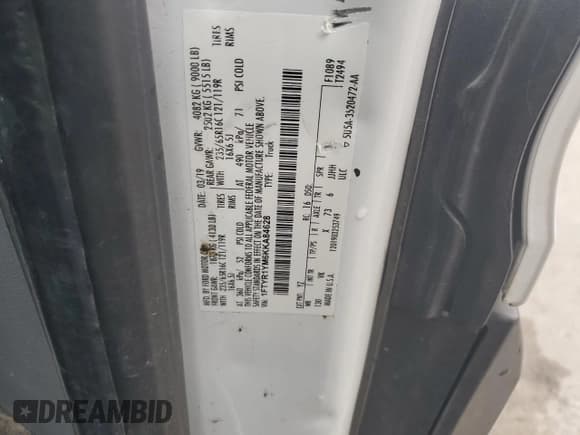 ✅ 2019 Ford Transit • VIN: 1FTYR1YM6KKA84628 • Lot: 89522665. Listed on Copart with 230,687 mi. Free auction sales archive from the USA and detailed vehicle history report at DreamBid. Image 13.