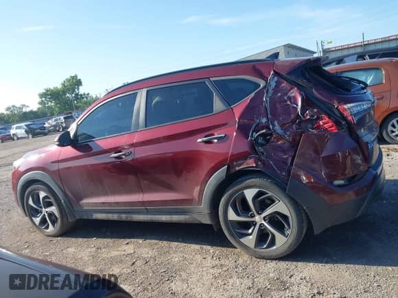 2016 Hyundai Tucson Eco with VIN KM8J33A27GU059512, listed as a IAAI auction lot 42733666 with 125,465 mi miles and . Bid and sale history available at DreamBid. Image 14.