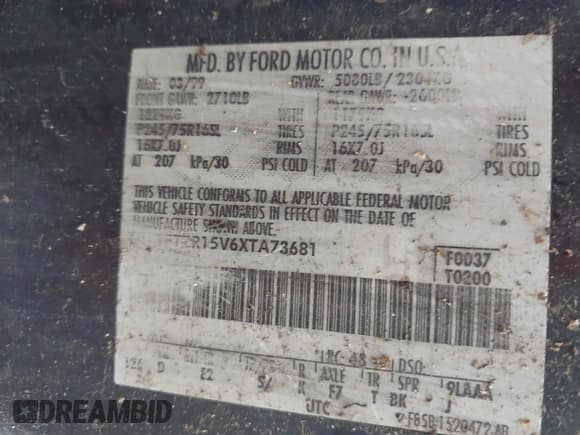 ✅ 1999 Ford Ranger XL • VIN: 1FTZR15V6XTA73681 • Lot: 42355164. Listed on IAAI with 201,828 mi. Free auction sales archive from the USA and detailed vehicle history report at DreamBid. Image 9.