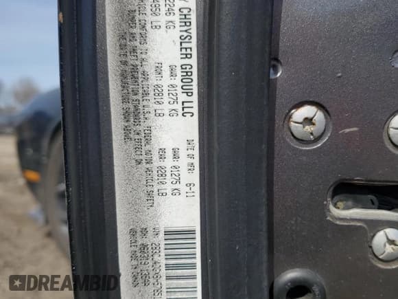 ✅ 2011 Dodge Challenger • VIN: 2B3CJ4DGXBH576512 • Lot: 48590095. Wystawiony na Copart z przebiegiem 122 849 mil. Bezpłatny archiwum sprzedaży aukcyjnych z USA i szczegółowy raport historii pojazdu na DreamBid. Zdjęcie 12.