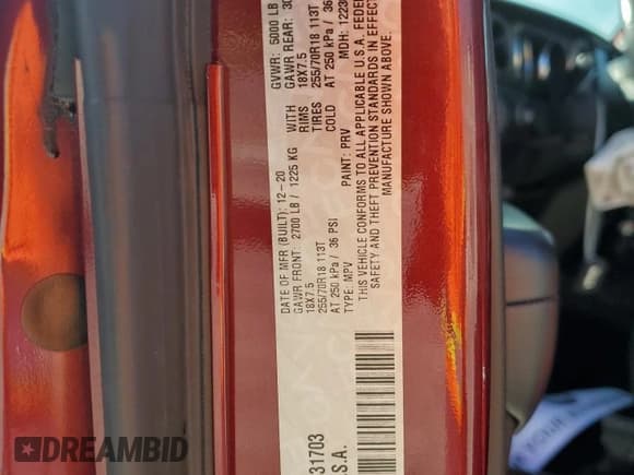 ✅ 2021 Jeep Wrangler Sport • VIN: 1C4GJXAN7MW631703 • Lot: 56120755. Wystawiony na Copart z przebiegiem 43 480 mil. Bezpłatny archiwum sprzedaży aukcyjnych z USA i szczegółowy raport historii pojazdu na DreamBid. Zdjęcie 13.