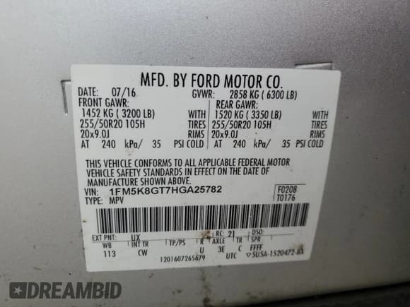 ✅ 2017 Ford Explorer Sport • VIN: 1FM5K8GT7HGA25782 • Lot: 90617815. Wystawiony na Copart z przebiegiem 237 027 mil. Bezpłatny archiwum sprzedaży aukcyjnych z USA i szczegółowy raport historii pojazdu na DreamBid. Zdjęcie 13.