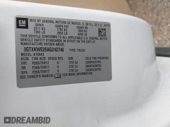 ✅ 2010 GMC Sierra 1500 • VIN: 3GTXKWE26AG242746 • Лот: 41892737. Опубликован ранее на IAAI с пробегом 248 429 миль. Бесплатный доступ к архиву аукционных продаж из США и подробный отчёт об истории автомобиля на DreamBid. Изображение 9.