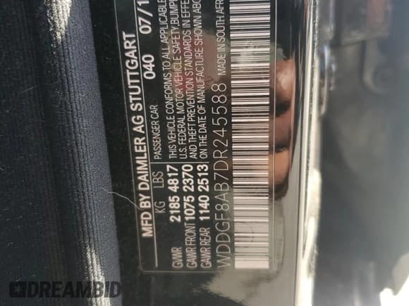 ✅ 2013 Mercedes-Benz C 300 Sport • VIN: WDDGF8AB7DR245588 • Lot: 58091295. Wystawiony na Copart z przebiegiem 90 242 mil. Bezpłatny archiwum sprzedaży aukcyjnych z USA i szczegółowy raport historii pojazdu na DreamBid. Zdjęcie 12.