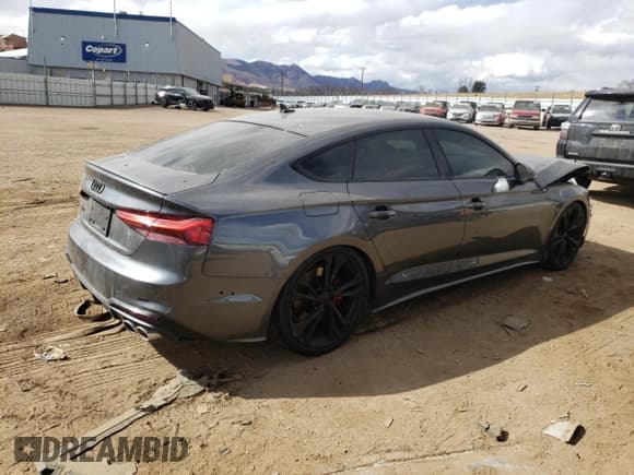 ✅ 2021 Audi S5 Sportback Premium Plus • VIN: WAUC4CF51MA004013 • Lot: 45700193. Listed on Copart with 23,614 mi. Free auction sales archive from the USA and detailed vehicle history report at DreamBid. Image 3.
