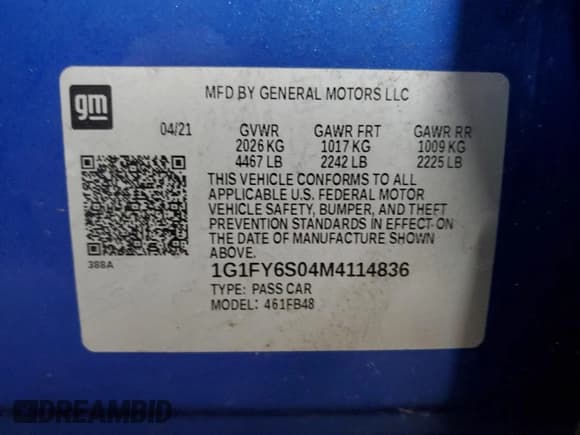 ✅ 2021 Chevrolet Bolt EV LT • VIN: 1G1FY6S04M4114836 • Lot: 42592245. Wystawiony na Copart z przebiegiem 69 994 mil. Bezpłatny archiwum sprzedaży aukcyjnych z USA i szczegółowy raport historii pojazdu na DreamBid. Zdjęcie 12.