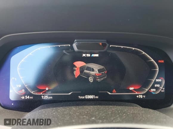 ✅ 2023 BMW X5 M • VIN: 5YMJU0C08P9R95113 • Lot: 56874944. Listed on Copart with 3,661 mi. Free auction sales archive from the USA and detailed vehicle history report at DreamBid. Image 9.