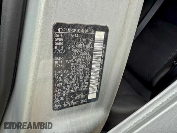 ✅ 2014 Nissan Juke S • VIN: JN8AF5MV2ET480896 • Lot: 95495975. Listed on Copart with 169,141 mi. Free auction sales archive from the USA and detailed vehicle history report at DreamBid. Image 11.