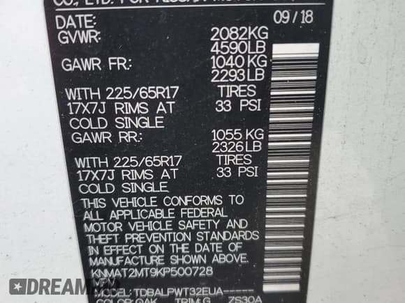 ✅ 2019 Nissan Rogue S • VIN: KNMAT2MT9KP500728 • Lot: 91406845. Wystawiony na Copart z przebiegiem 153 887 mil. Bezpłatny archiwum sprzedaży aukcyjnych z USA i szczegółowy raport historii pojazdu na DreamBid. Zdjęcie 13.