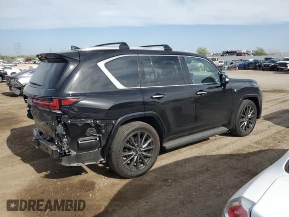 ✅ 2023 Lexus LX 600 F Sport • VIN: JTJMB7CX4P4029756 • Lot: 59341144. Listed on Copart with 12,132 mi. Free auction sales archive from the USA and detailed vehicle history report at DreamBid. Image 3.