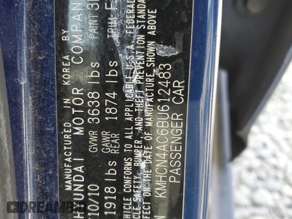 ✅ 2011 Hyundai Accent GLS • VIN: KMHCN4AC6BU612483 • Лот: 53505155. Опубликован ранее на Copart с пробегом 149 865 миль. Бесплатный доступ к архиву аукционных продаж из США и подробный отчёт об истории автомобиля на DreamBid. Изображение 12.