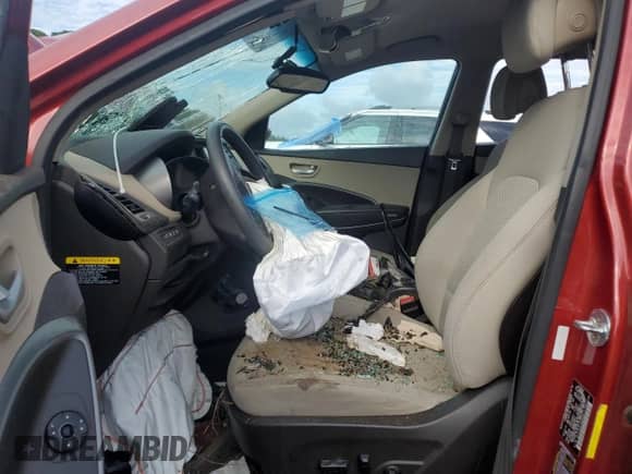 2017 Hyundai Santa Fe 2.4L z VIN 5XYZU3LB6HG471750, wystawiony jako Copart lot #81209935 z przebiegiem Nie podano mil oraz Szkoda całkowita • Salvage title. Historia ofert i sprzedaży dostępna na DreamBid. Obrazek 7.