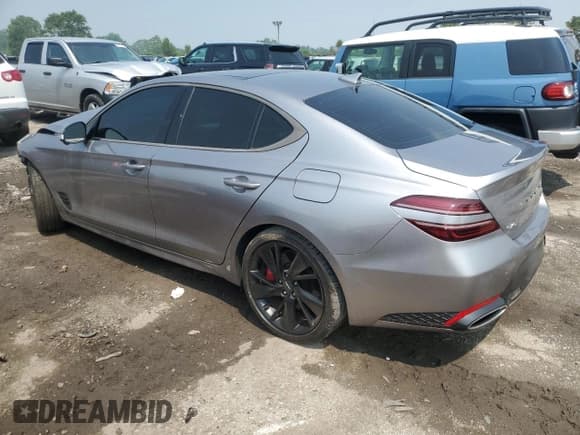 ✅ 2023 Genesis G70 3.3T • VIN: KMTG54TE4PU124498 • Lot: 59504555. Listed on Copart with 16,622 mi. Free auction sales archive from the USA and detailed vehicle history report at DreamBid. Image 2.