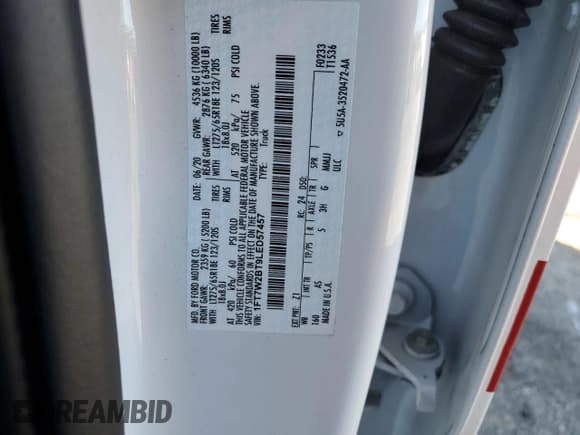 ✅ 2020 Ford F-250 Lariat • VIN: 1FT7W2BT9LED57457 • Lot: 89543495. Listed on Copart with 27,745 mi. Free auction sales archive from the USA and detailed vehicle history report at DreamBid. Image 12.