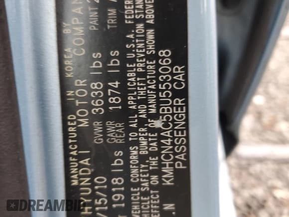 ✅ 2011 Hyundai Accent GLS • VIN: KMHCN4AC5BU553068 • Лот: 84994684. Опубликован ранее на Copart с пробегом 119 405 миль. Бесплатный доступ к архиву аукционных продаж из США и подробный отчёт об истории автомобиля на DreamBid. Изображение 12.