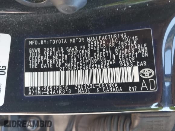 ✅ 2016 Toyota Corolla LE • VIN: 2T1BURHE4GC539609 • Lot: 43460303. Wystawiony na IAAI z przebiegiem 74 586 mil. Bezpłatny archiwum sprzedaży aukcyjnych z USA i szczegółowy raport historii pojazdu na DreamBid. Zdjęcie 9.