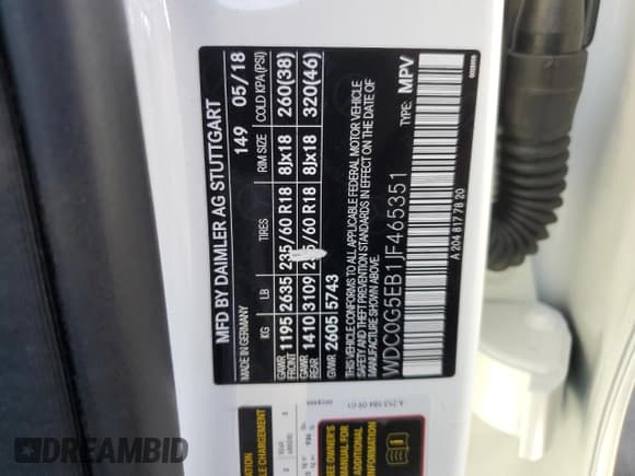 ✅ 2018 Mercedes-Benz GLC 350e • VIN: WDC0G5EB1JF465351 • Лот: 71597583. Опубликован ранее на Copart с пробегом 54 787 миль. Бесплатный доступ к архиву аукционных продаж из США и подробный отчёт об истории автомобиля на DreamBid. Изображение 12.