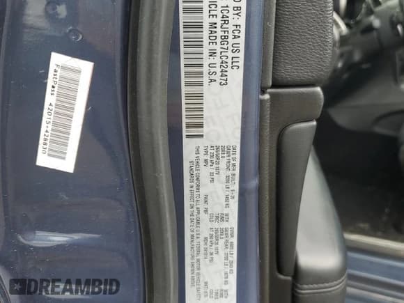 ✅ 2020 Jeep Grand Cherokee Limited X • VIN: 1C4RJFBG7LC424473 • Лот: 85007155. Опубликован ранее на Copart с пробегом 79 764 миль. Бесплатный доступ к архиву аукционных продаж из США и подробный отчёт об истории автомобиля на DreamBid. Изображение 12.