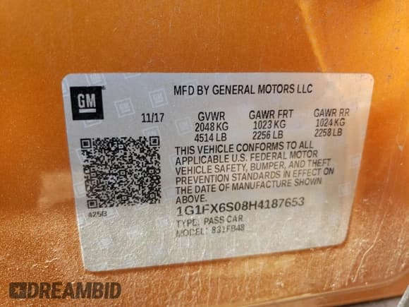 ✅ 2017 Chevrolet Bolt EV Premier • VIN: 1G1FX6S08H4187653 • Lot: 59347494. Wystawiony na Copart z przebiegiem 37 918 mil. Bezpłatny archiwum sprzedaży aukcyjnych z USA i szczegółowy raport historii pojazdu na DreamBid. Zdjęcie 12.