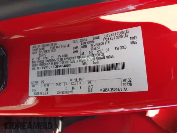 ✅ 2016 Ford F-150 XLT • VIN: 1FTEW1EF3GFA84880 • Lot: 41971349. Listed on IAAI with 165,971 mi. Free auction sales archive from the USA and detailed vehicle history report at DreamBid. Image 9.