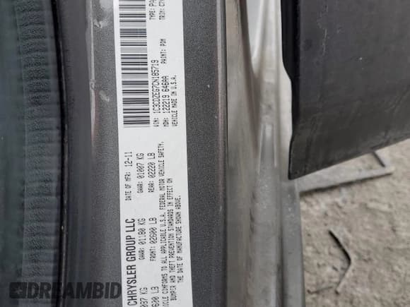 ✅ 2012 Dodge Avenger SXT Plus • VIN: 1C3CDZEG7CN185719 • Лот: 41427755. Опубликован ранее на Copart с пробегом 120 101 миль. Бесплатный доступ к архиву аукционных продаж из США и подробный отчёт об истории автомобиля на DreamBid. Изображение 12.