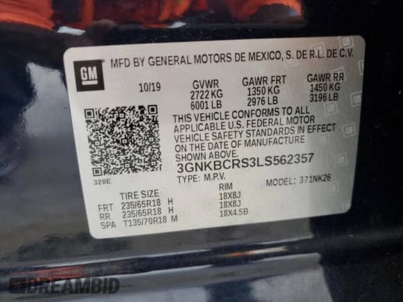 2020 Chevrolet Blazer LT z VIN 3GNKBCRS3LS562357, wystawiony jako Copart lot #61541824 z przebiegiem 76 736 mil mil oraz Szkoda całkowita • Salvage title. Historia ofert i sprzedaży dostępna na DreamBid. Obrazek 15.