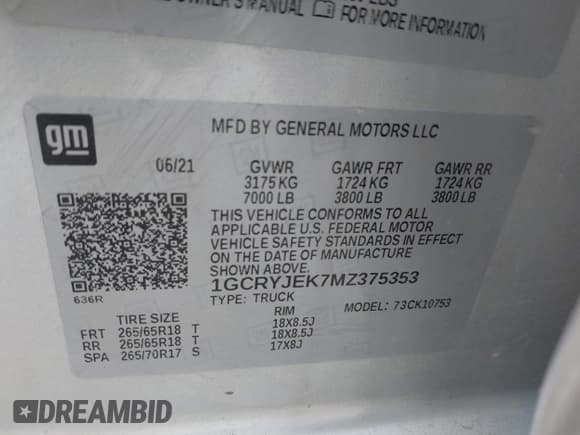 ✅ 2021 Chevrolet Silverado 1500 LT • VIN: 1GCRYJEK7MZ375353 • Lot: 42048615. Wystawiony na IAAI z przebiegiem 54 856 mil. Bezpłatny archiwum sprzedaży aukcyjnych z USA i szczegółowy raport historii pojazdu na DreamBid. Zdjęcie 9.