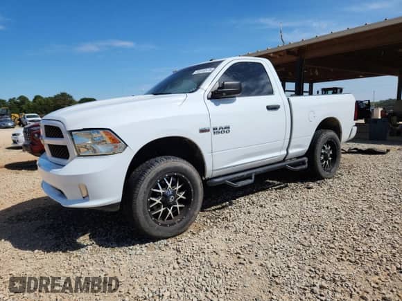 2016 Ram 1500 Express with VIN 3C6JR7ATXGG154448, listed as a Copart auction lot 70376575 with 67,107 mi miles and Salvage title. Bid and sale history available at DreamBid. Image 1.