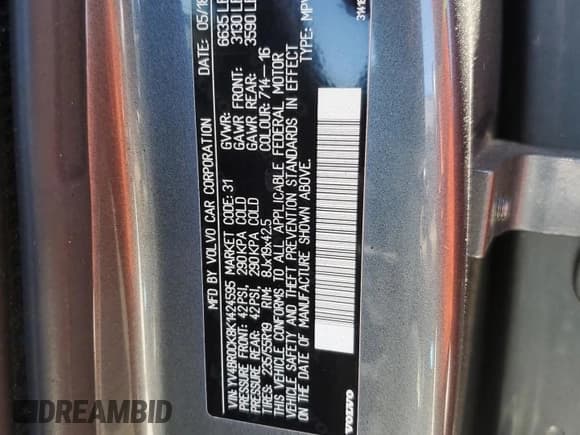 ✅ 2019 Volvo XC90 Momentum • VIN: YV4BR0CK8K1424595 • Лот: 55558225. Опубликован ранее на Copart с пробегом Не указан. Бесплатный доступ к архиву аукционных продаж из США и подробный отчёт об истории автомобиля на DreamBid. Изображение 12.