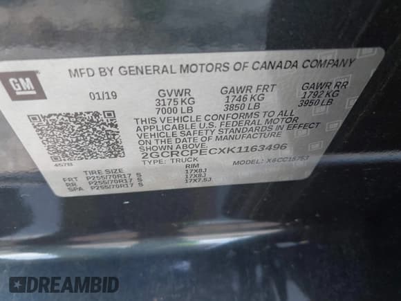 ✅ 2019 Chevrolet Silverado 1500 LT • VIN: 2GCRCPECXK1163496 • Lot: 42667633. Wystawiony na IAAI z przebiegiem 189 649 mil. Bezpłatny archiwum sprzedaży aukcyjnych z USA i szczegółowy raport historii pojazdu na DreamBid. Zdjęcie 9.