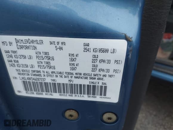 ✅ 2004 Jeep Liberty Sport • VIN: 1J4GL48K54W287237 • Lot: 43810111. Listed on IAAI with 51,375 mi. Free auction sales archive from the USA and detailed vehicle history report at DreamBid. Image 9.