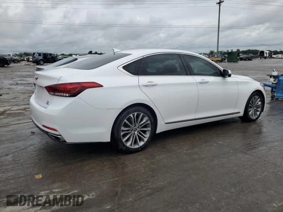 ✅ 2017 Genesis G80 3.8L • VIN: KMHGN4JE8HU176487 • Лот: 58164225. Опубликован ранее на Copart с пробегом 47 052 миль. Бесплатный доступ к архиву аукционных продаж из США и подробный отчёт об истории автомобиля на DreamBid. Изображение 3.
