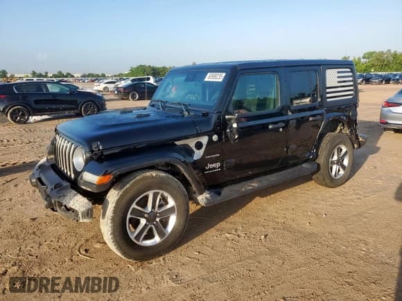 ✅ 2023 Jeep Wrangler High Altitude • VIN: 1C4HJXEN5PW508257 • Lot: 60988235. Wystawiony na Copart z przebiegiem 34 990 mil. Bezpłatny archiwum sprzedaży aukcyjnych z USA i szczegółowy raport historii pojazdu na DreamBid. Zdjęcie 1.