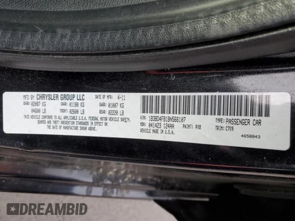 ✅ 2011 Dodge Avenger Express • VIN: 1B3BD4FB1BN566107 • Лот: 82184384. Опубликован ранее на Copart с пробегом 117 748 миль. Бесплатный доступ к архиву аукционных продаж из США и подробный отчёт об истории автомобиля на DreamBid. Изображение 13.