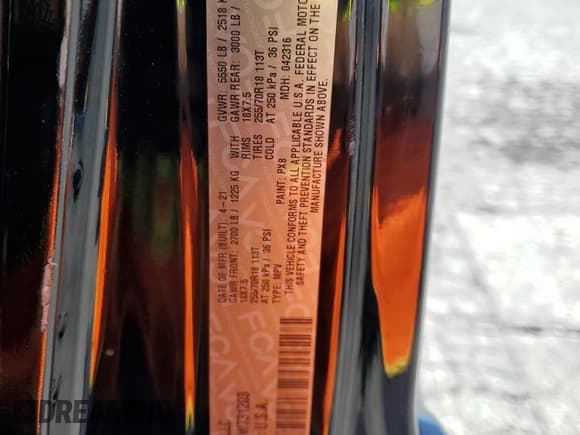 ✅ 2021 Jeep Wrangler Unlimited Sahara • VIN: 1C4HJXEG5MW731203 • Lot: 58005355. Listed on Copart with 57,559 mi. Free auction sales archive from the USA and detailed vehicle history report at DreamBid. Image 13.