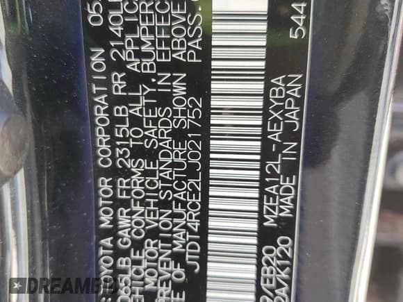 ✅ 2020 Toyota Corolla XSE • VIN: JTDT4RCE2LJ021752 • Lot: 71702095. Wystawiony na Copart z przebiegiem 8 116 mil. Bezpłatny archiwum sprzedaży aukcyjnych z USA i szczegółowy raport historii pojazdu na DreamBid. Zdjęcie 14.