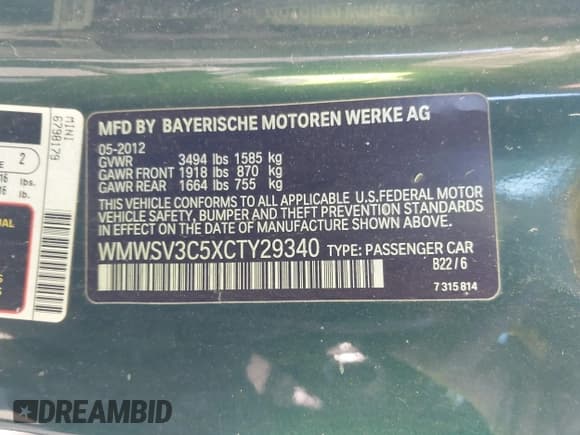 ✅ 2012 MINI Hardtop S • VIN: WMWSV3C5XCTY29340 • Lot: 41617869. Wystawiony na IAAI z przebiegiem 162 676 mil. Bezpłatny archiwum sprzedaży aukcyjnych z USA i szczegółowy raport historii pojazdu na DreamBid. Zdjęcie 9.