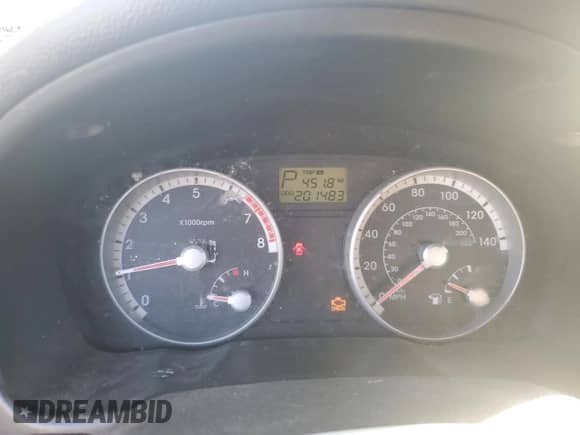 2008 Hyundai Accent GLS z VIN KMHCN46C88U268074, wystawiony jako Copart lot #80045014 z przebiegiem 201 483 mil mil oraz Szkoda całkowita • Salvage title. Historia ofert i sprzedaży dostępna na DreamBid. Obrazek 9.