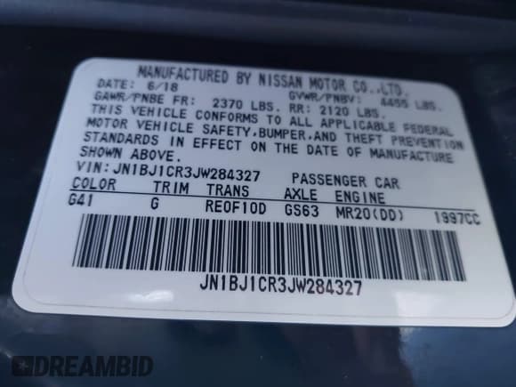 ✅ 2018 Nissan Rogue S • VIN: JN1BJ1CR3JW284327 • Lot: 43194336. Listed on IAAI with 78,399 mi. Free auction sales archive from the USA and detailed vehicle history report at DreamBid. Image 9.