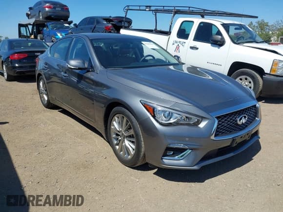 ✅ 2024 Infiniti Q50 Luxe • VIN: JN1EV7BP3RM601616 • Лот: 42283438. Опубликован ранее на IAAI с пробегом 7 144 миль. Бесплатный доступ к архиву аукционных продаж из США и подробный отчёт об истории автомобиля на DreamBid. Изображение 1.