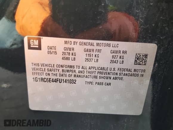 2015 Chevrolet Volt с VIN 1G1RC6E44FU141032, выставлен на аукционе Copart как лот 42479514 с пробегом 117 266 миль миль и . История ставок и продаж доступна на DreamBid. Изображение 12.